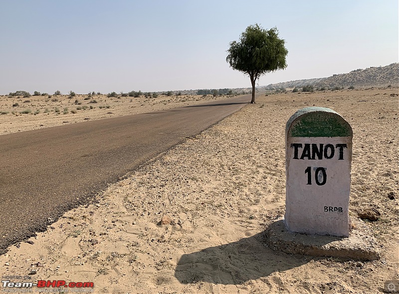 Bangalore to Rajasthan in a Jeep Compass-tanot-milestone.jpg