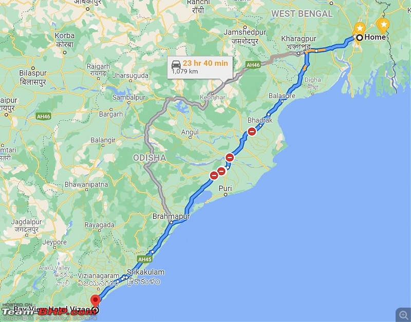 Calcutta to Vizag in a Tata Vista - 2241 kms round-trip-route-map.jpg