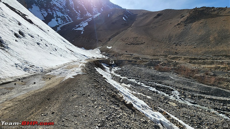 In search of the elusive Snow in Spiti Valley | 6800 km, 24 day road-trip in a Fortuner-27.-snow-melted-roads.jpg