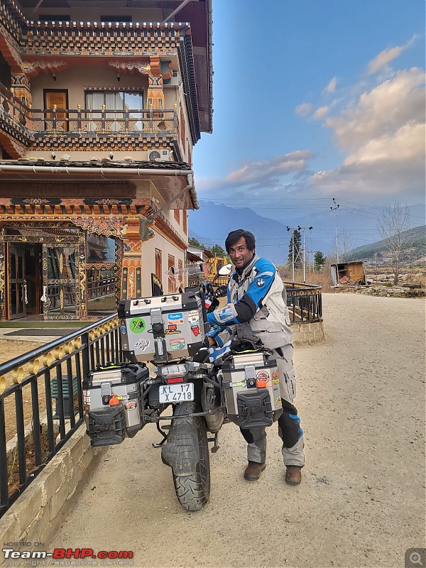Cochin-Bhutan-Cochin | My wife and me on a BMW GSA 1200 | A 6700 km ride to Dragon Country-bike-front-hotel.jpg