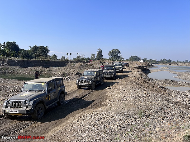 Thar Bengalurians on an Off-road Expedition to Nagaland-line-up-river-crossing.jpg