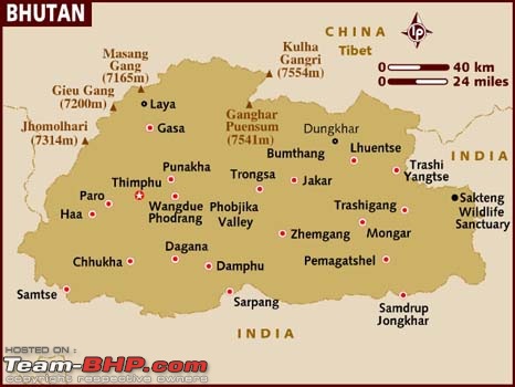 Guwahati getaways: Bhutan-map_of_bhutan.jpg