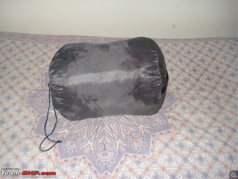 Mhawk goes from Vihar, tulsi lake (Mumbai) to Gurdongmar lake (Sikkim)-sleeping_bag.jpg