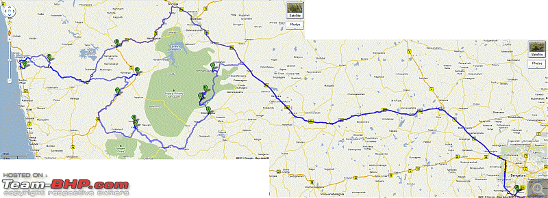 Wedding Pilgrimage Sightseeing A 5 day trip to South Karnataka in Punto "GRANDE"-routemap.gif