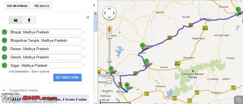 Fauji's Drivologues - Fascinating Fortnight in Madhya Pradesh and Uttar Pradesh-sanchi-map.jpg