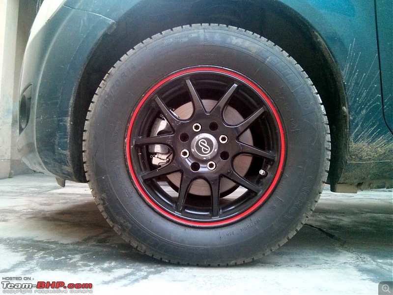 Maruti Ritz: My wheel & tyre upgrades - settled down after 4th set of rims-23.jpg