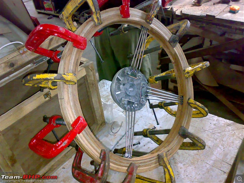 Tutu's hand built Morgan-10a-steering-wheel-being-cast.jpg