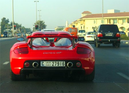 Red Porsche Carrera GT in Mumbai. EDIT: Silver one visiting as well... -  Team-BHP