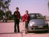 My better half and I with the Matiz in Agra in Dec 2005