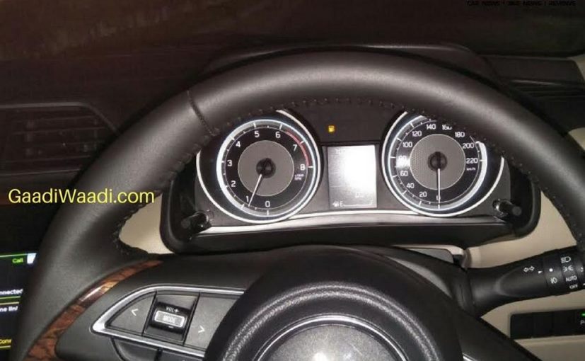 2017 Maruti Swift Dzire Interiors Revealed In New Spy