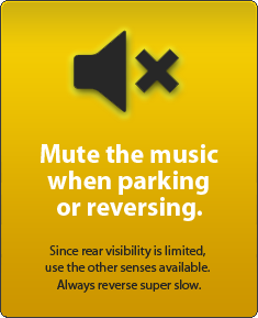 Mute your music when reversing