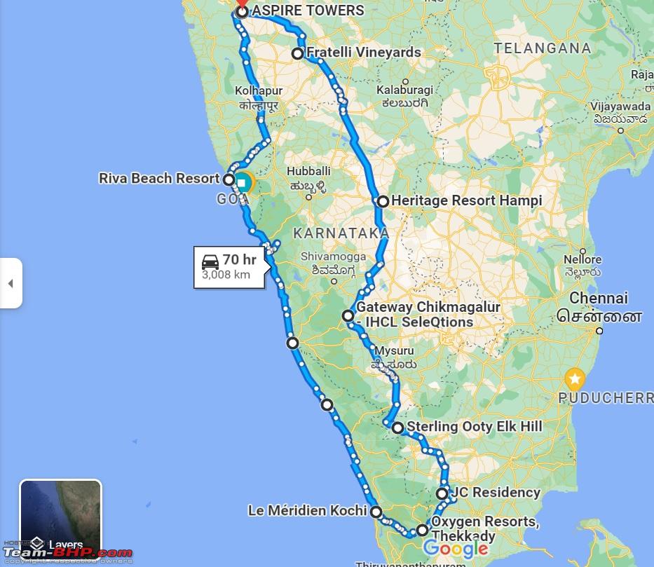 3000 km road trip