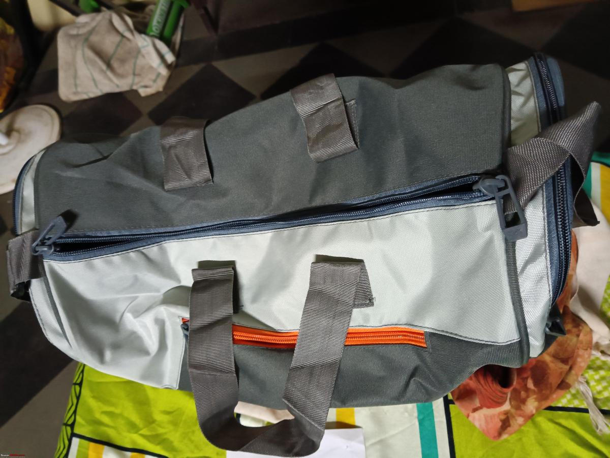 How I repurposed a duffle bag as tail bag on my KTM Duke 390 | Team-BHP