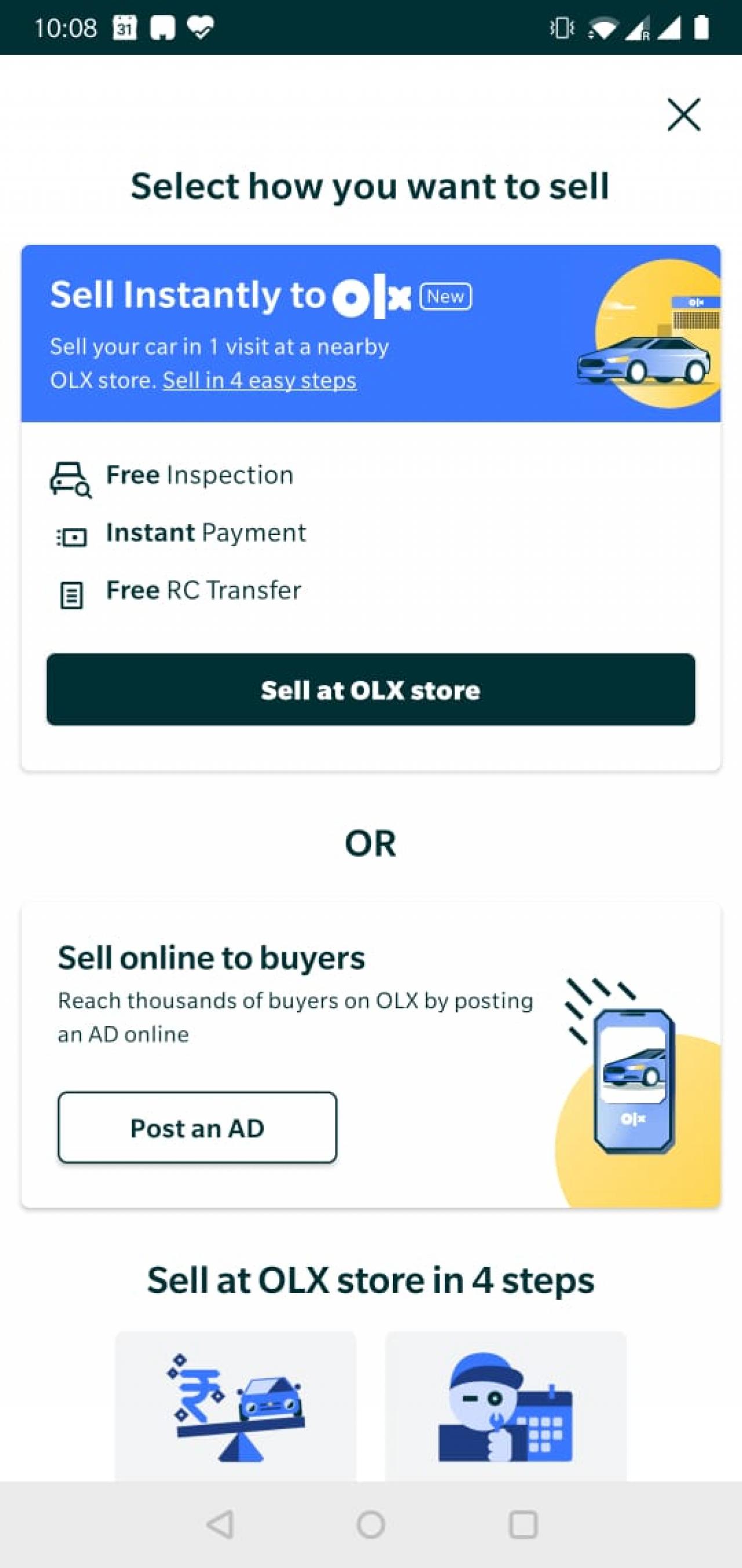 Sell your car to OLX Autos to get instant payment! Visit the nearest OLX  Autos store or book a home inspection. Now sell without any worry…