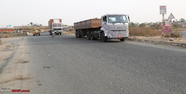 Volvo-Eicher shares spy pics of its own multi-axle truck 