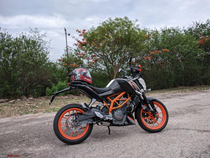 My KTM Duke 390: Polished the chassis & gave the alloys some TLC 