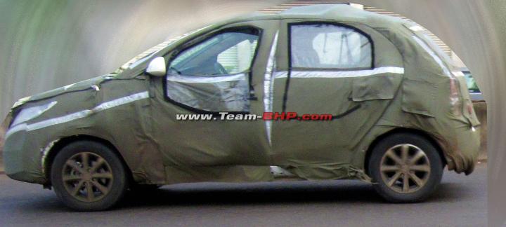 Here are more spyshots of the 2014 Tata Indica Vista facelift 