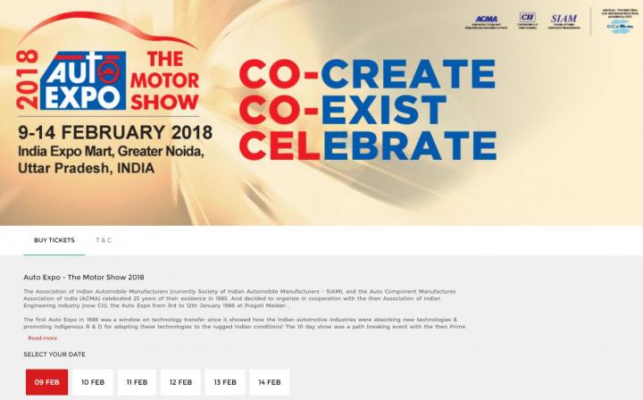 2018 Auto Expo: Online ticket bookings open 