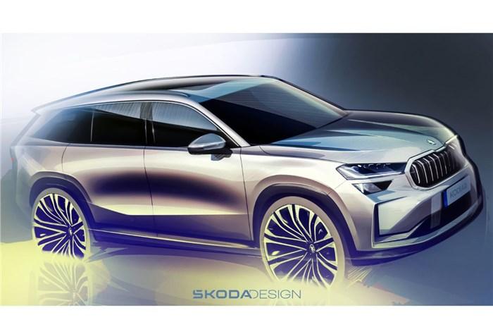 Next-gen Skoda Kodiaq revealed via digital sketches ahead of debut 