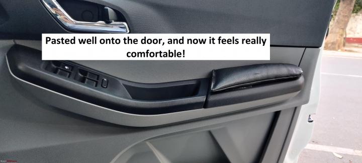 Pics: Enhancing driving comfort by adding padded armrests to my Tiago 