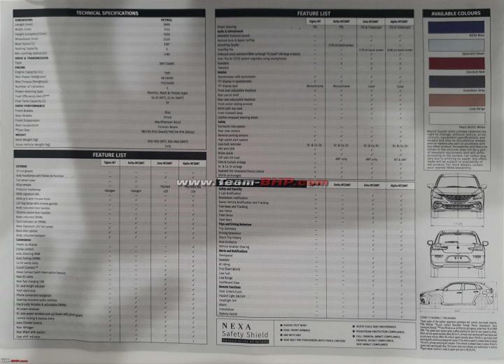 Nexa baleno sales accessories brochure