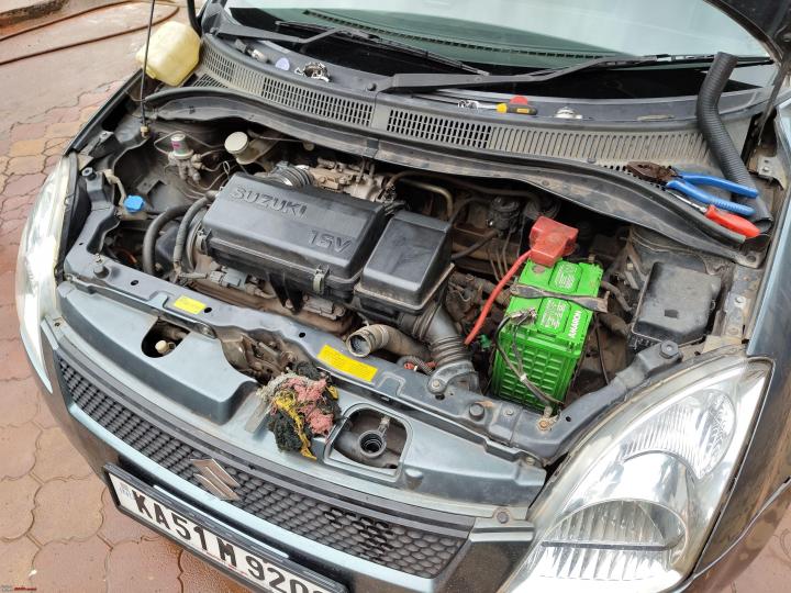 Added long life pink coolant to my preowned Maruti Swift petrol 