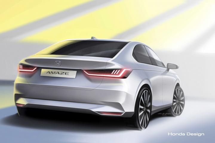 New-gen Honda Amaze exterior & interior sketches revealed 