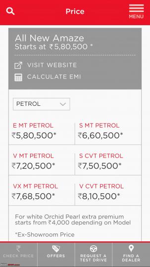 Honda Amaze prices hiked 