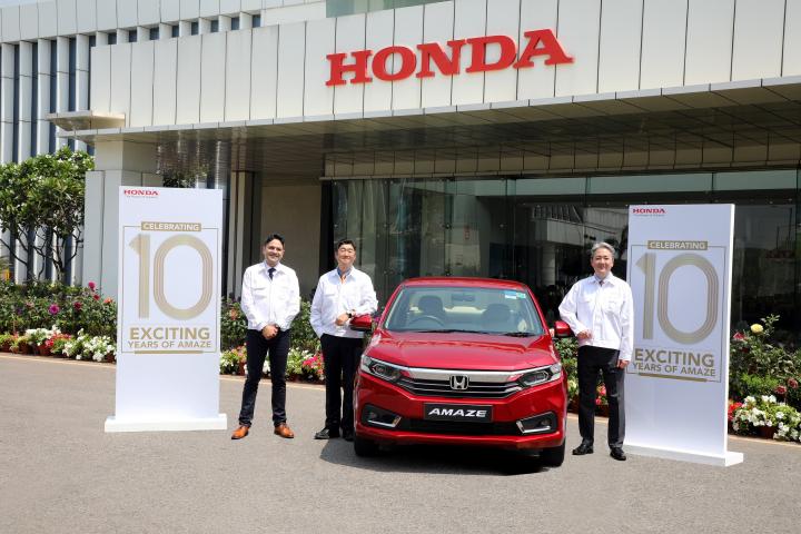 Honda Amaze celebrates its 10th anniversary in India 