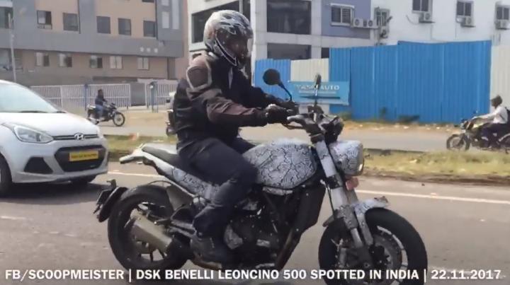 Benelli Leoncino spied testing in India 