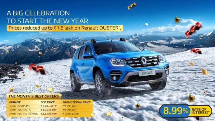 Renault Duster prices slashed by upto Rs. 1.5 lakh 