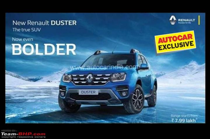 Renault Duster facelift could be priced from Rs. 7.99 lakh 