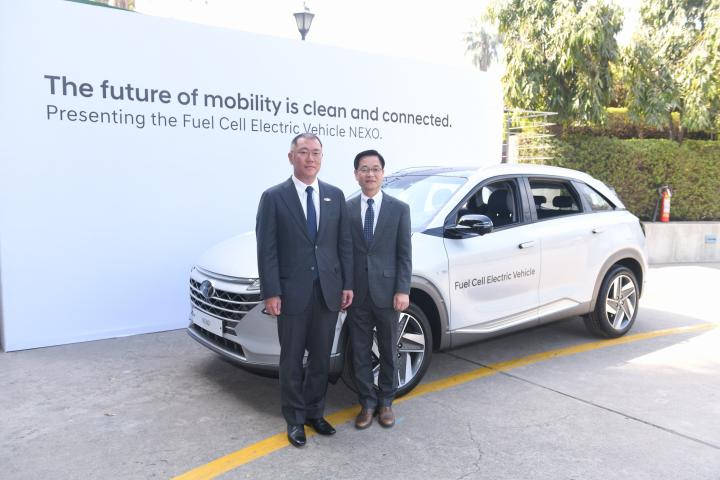 Hyundai Nexo fuel cell powered SUV showcased in India 