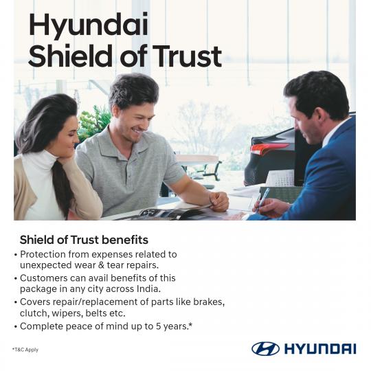 Hyundai 'Shield of Trust' package covers 14 wear & tear parts 