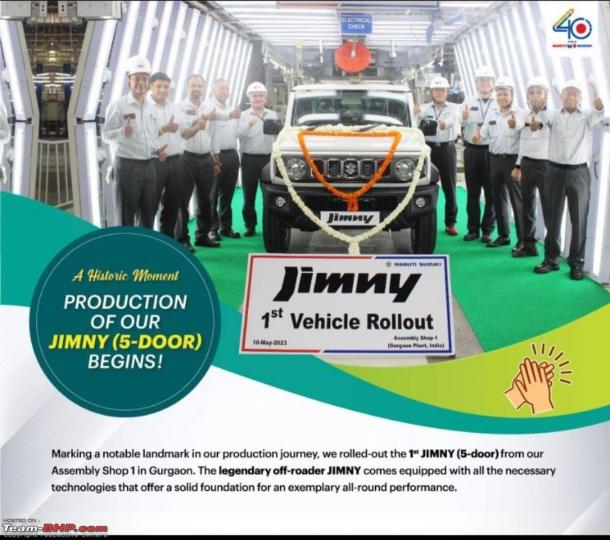 Maruti Jimny 5-door production begins in India 