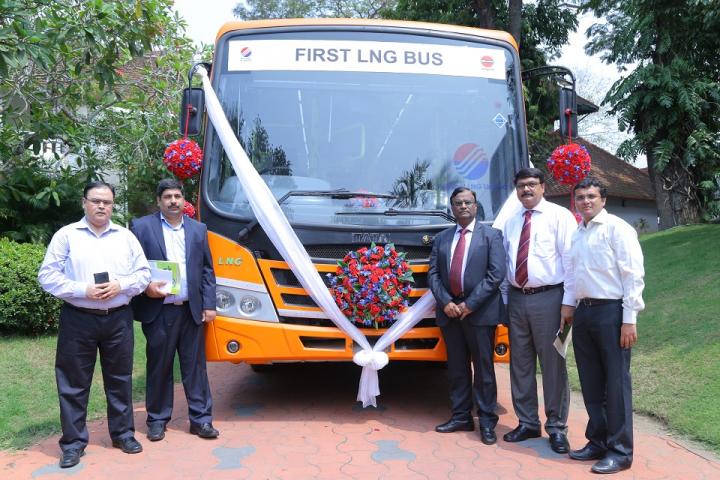 Tata Motors showcases India's first LNG Bus 