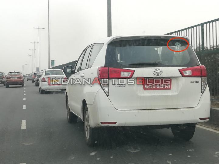 Toyota Innova Crysta CNG spied testing 