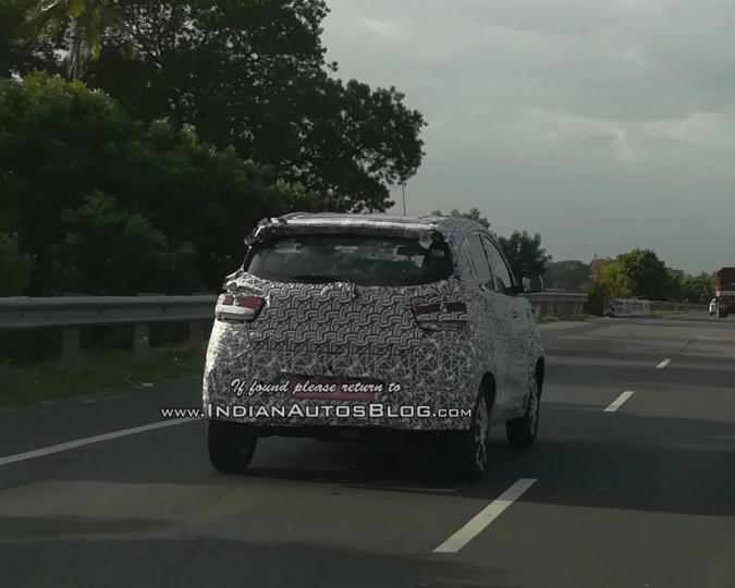 Mahindra KUV100 facelift spied 