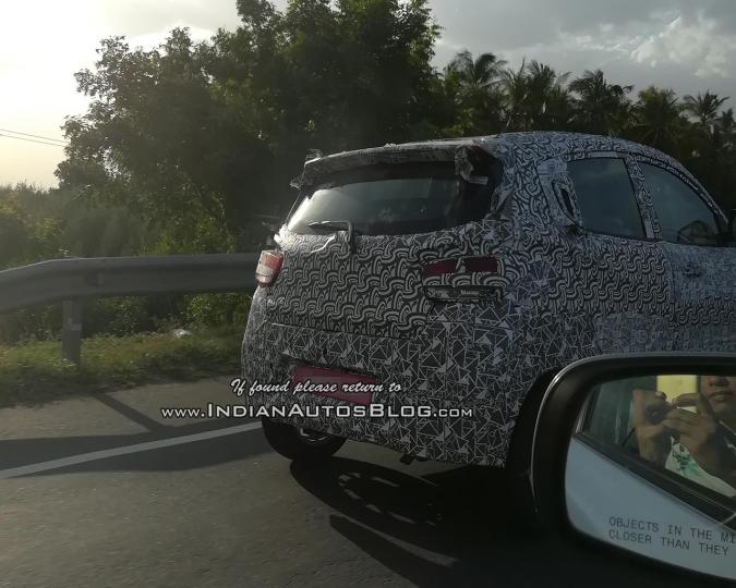 Mahindra KUV100 facelift spied 