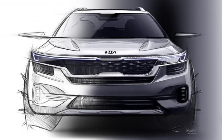 Kia SP2i mid-size SUV first design sketches out 
