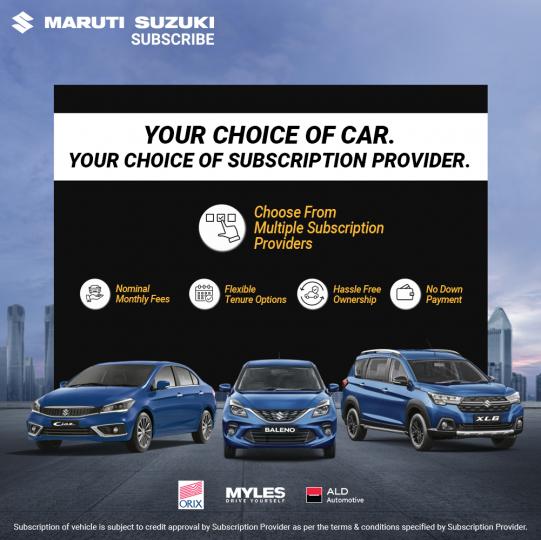 Maruti expands 'Subscription' services to more cities 