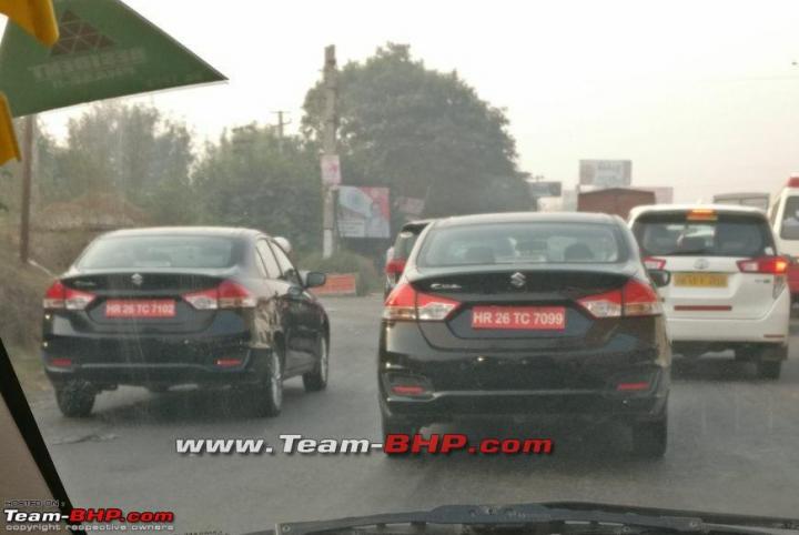 Unmarked Ciaz spotted testing. Might be 1.5L Diesel 