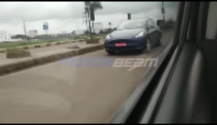 Tesla Model Y spotted testing in India 