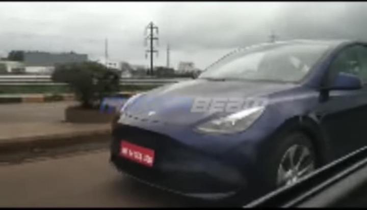 Tesla Model Y spotted testing in India 