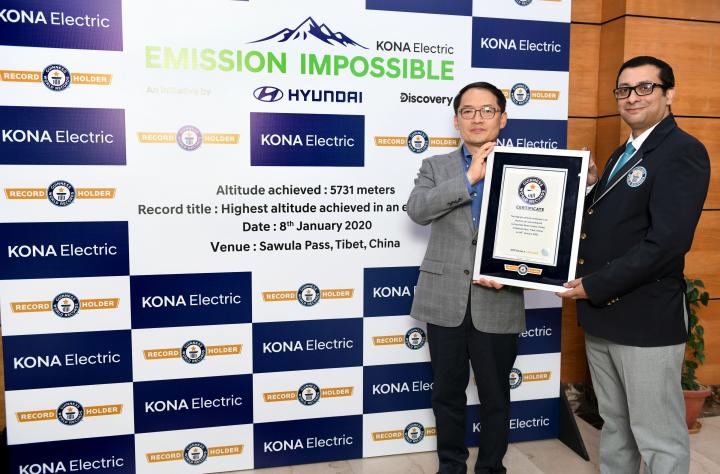 Hyundai Kona Electric sets new altitude record for EVs 