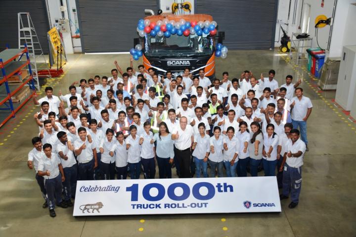 Scania rolls out 1,000th truck from Narasapura plant 