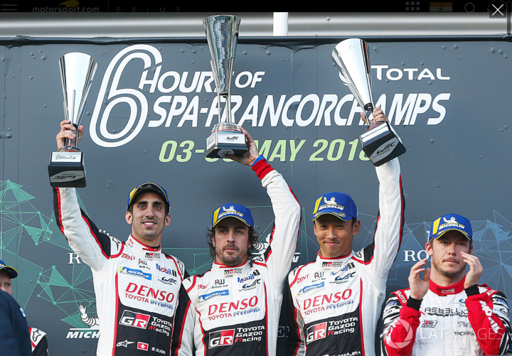 Alonso wins 1st round of WEC at Spa on debut 
