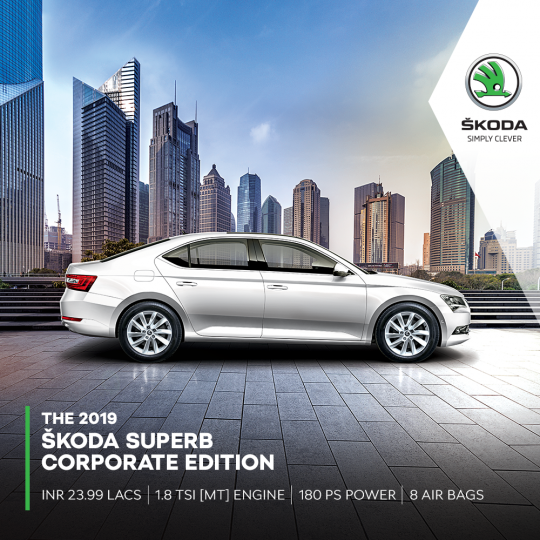 Skoda Superb Corporate Edition launched at Rs. 23.99 lakh 