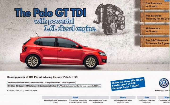 Volkswagen Polo 1.6 GT TDI gets a discount 