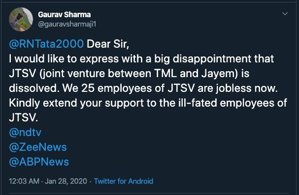 Tata-JTP in big trouble; layoffs happening 